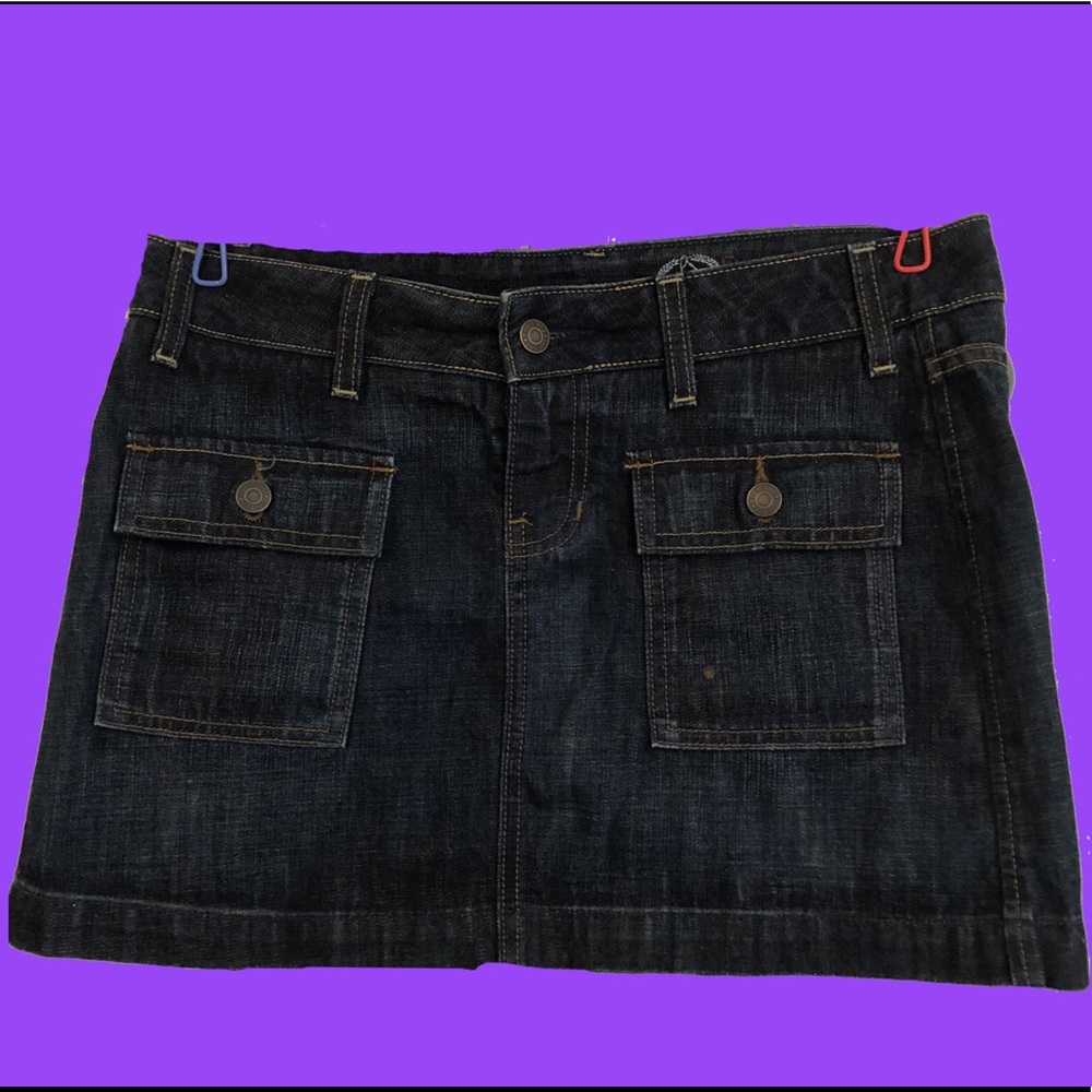 VTG Gap Dark Denim Mini Skirt Sz 6